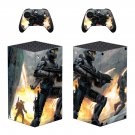 Halo decal skin sticker for Xbox Series X console with controllers