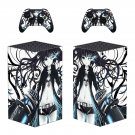 Black Rock Shooter decal skin sticker for Xbox Series X console with controllers