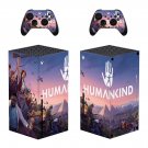 Humankind decal skin sticker for Xbox Series X console with controllers