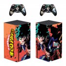 My Hero Academy decal skin sticker for Xbox Series X console with controllers