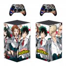 My Hero Academy decal skin sticker for Xbox Series X console with controllers