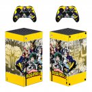 My Hero Academy decal skin sticker for Xbox Series X console with controllers