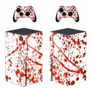 Blood Drops decal skin sticker for Xbox Series X console with controllers