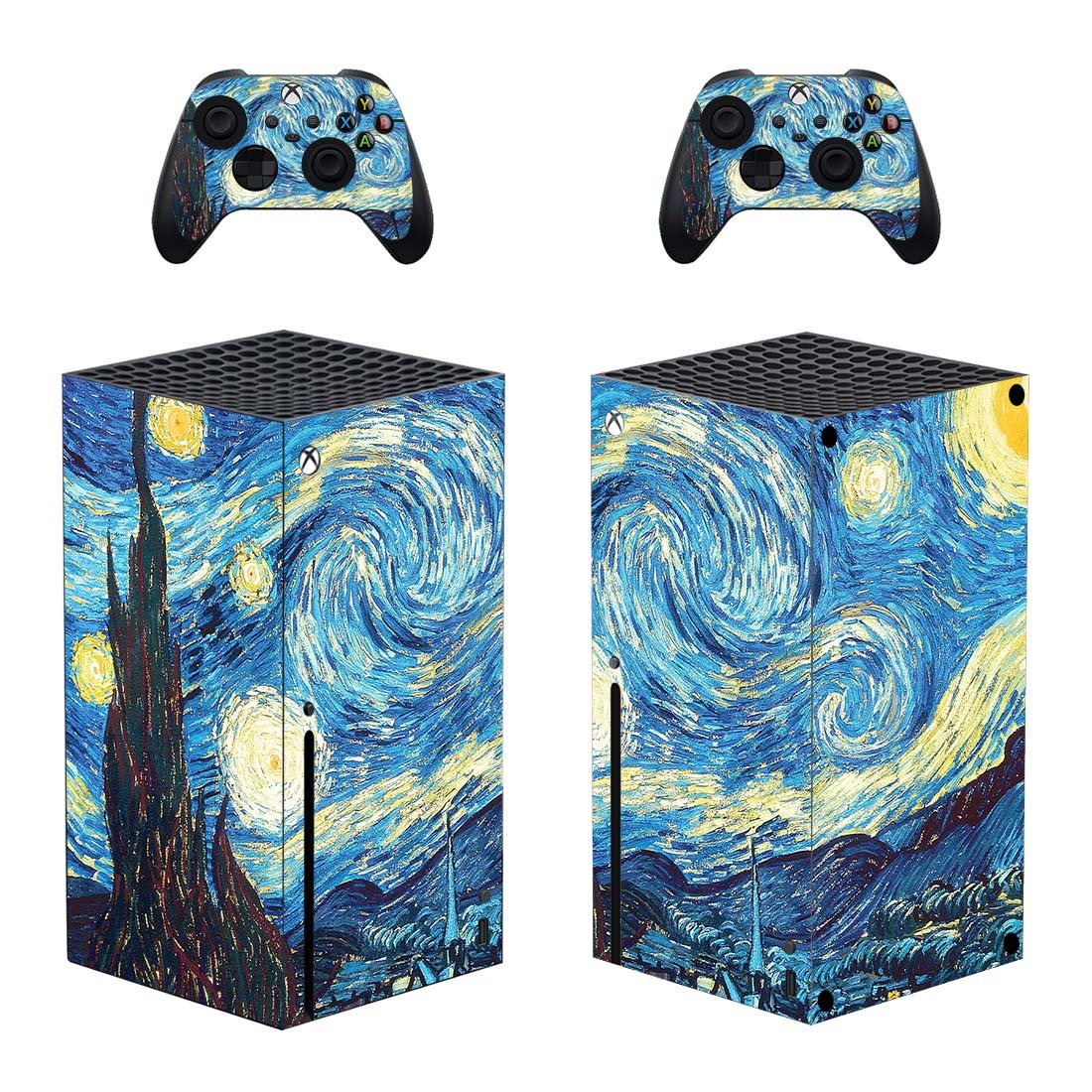Paint Texture decal skin sticker for Xbox Series X console with controllers
