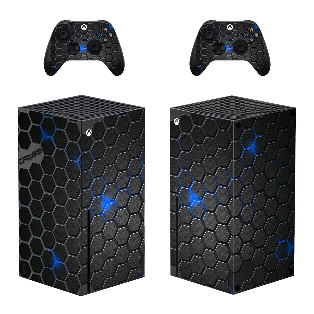 Digital Texture decal skin sticker for Xbox Series X console with controllers