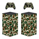 Camouflage decal skin sticker for Xbox Series X console with controllers
