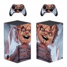 Chucky decal skin sticker for Xbox Series X console with controllers