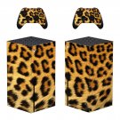 Leopard Skin decal skin sticker for Xbox Series X console with controllers