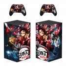 Demon Slayer decal skin sticker for Xbox Series X console with controllers
