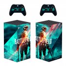 Battlefield 2042 decal skin sticker for Xbox Series X console with controllers