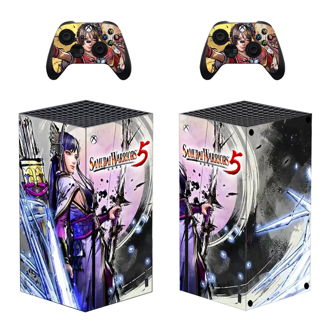 Samurai Warriors 5 decal skin sticker for Xbox Series X console with controllers