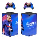 FIFA 22 decal skin sticker for Xbox Series X console with controllers