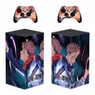 Jujutsu Kaisen decal skin sticker for Xbox Series X console with controllers