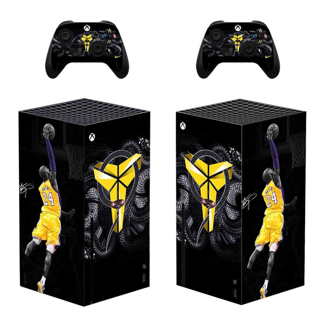 Kobe Bryant decal skin sticker for Xbox Series X console with controllers