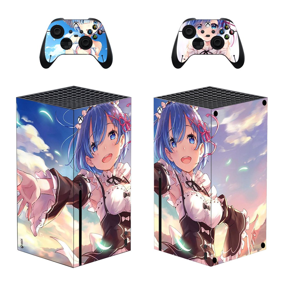 Date A Live decal skin sticker for Xbox Series X console with controllers