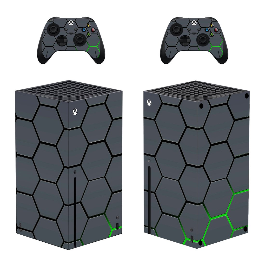 Digital Texture decal skin sticker for Xbox Series X console with controllers