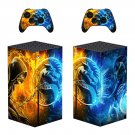 Mortal Kombat decal skin sticker for Xbox Series X console with controllers