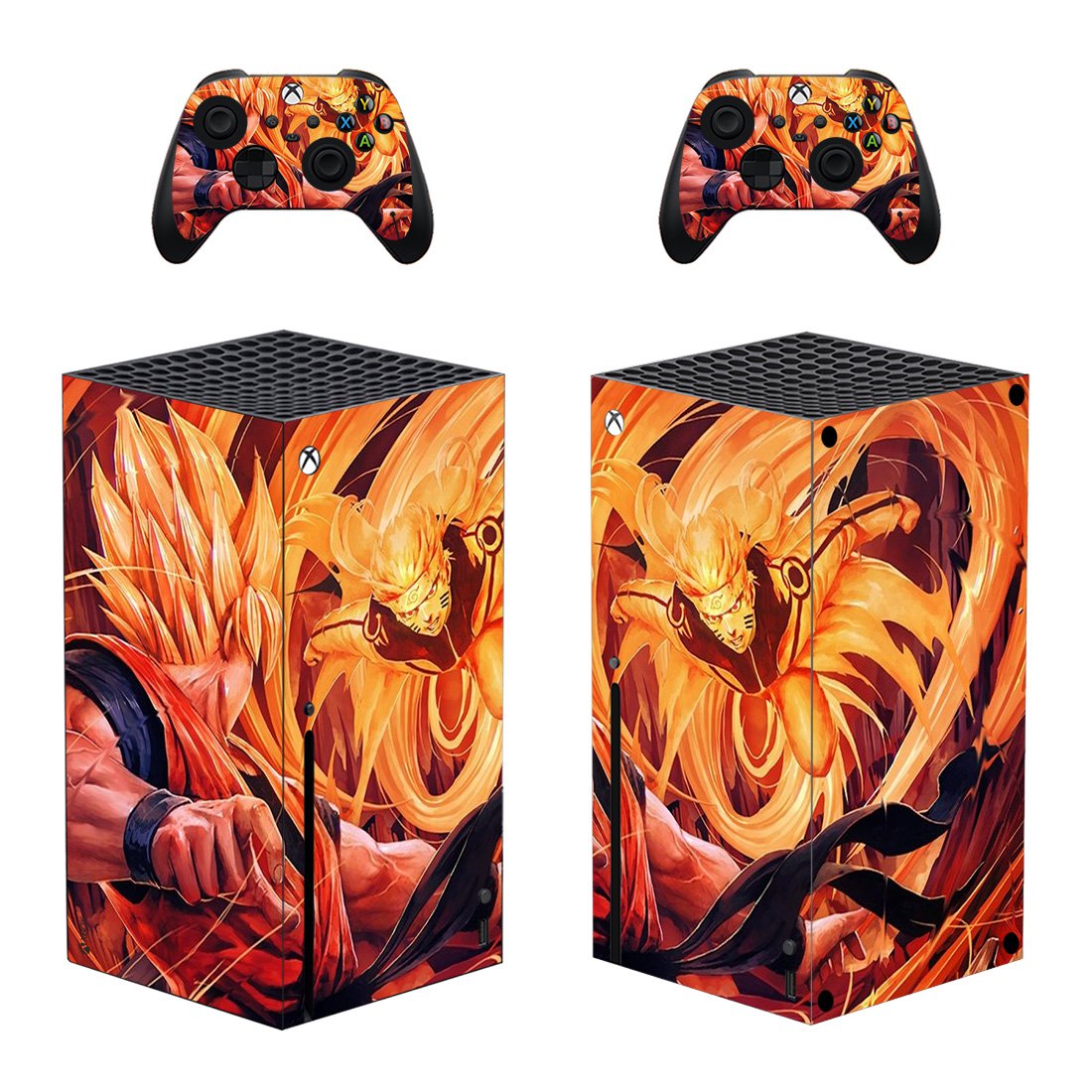 Naruto decal skin sticker for Xbox Series X console with controllers