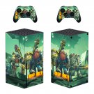 Deep Rock Galactic decal skin sticker for Xbox Series X console with controllers
