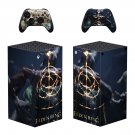 Elden Ring decal skin sticker for Xbox Series X console with controllers