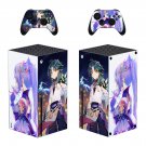 Genshin decal skin sticker for Xbox Series X console with controllers