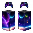 Planet View decal skin sticker for Xbox Series X console with controllers