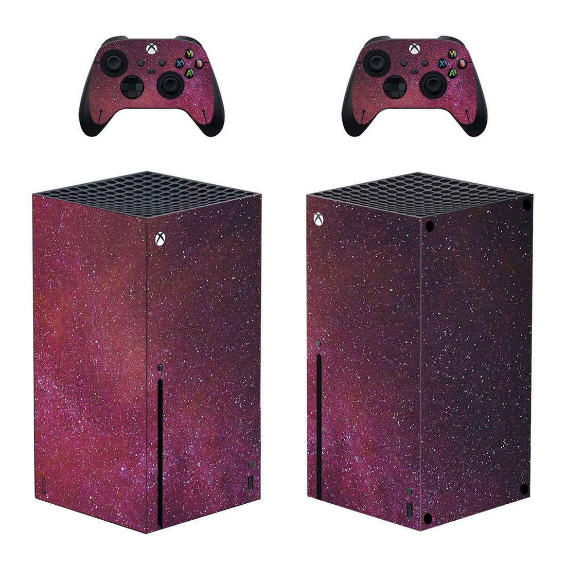 Starry Sky decal skin sticker for Xbox Series X console with controllers