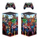 Avengers decal skin sticker for Xbox Series X console with controllers