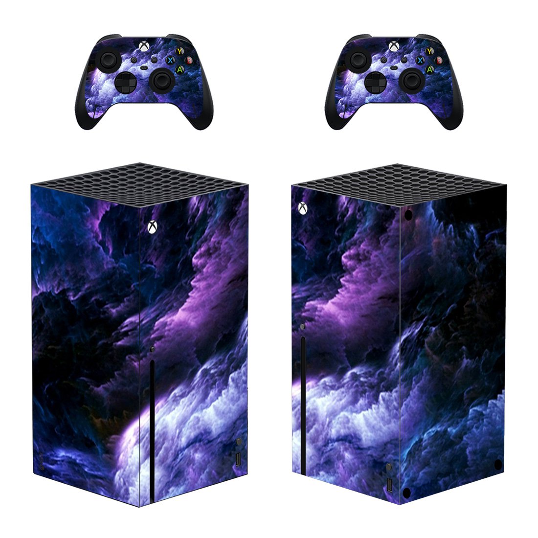 Sky Scene decal skin sticker for Xbox Series X console with controllers