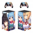 Anime decal skin sticker for Xbox Series X console with controllers