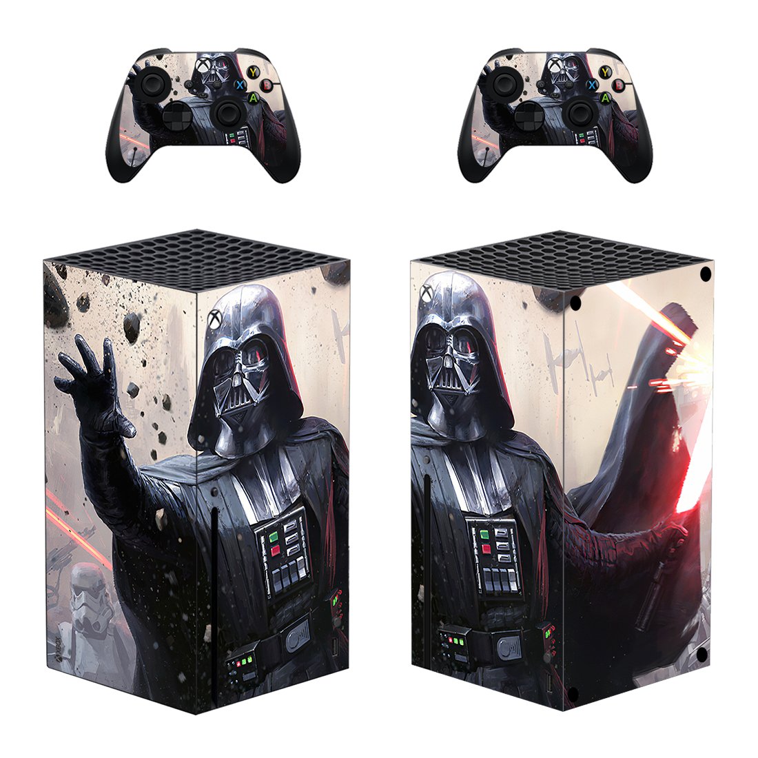 Darth Vader decal skin sticker for Xbox Series X console with controllers