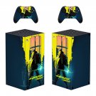 Cyberpunk 2077 decal skin sticker for Xbox Series X console with controllers