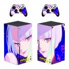 Cyberpunk 2077 decal skin sticker for Xbox Series X console with controllers