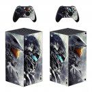 Halo decal skin sticker for Xbox Series X console with controllers