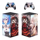 Kurumi Tokisaki decal skin sticker for Xbox Series X console with controllers