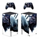 Alien Vs Predator decal skin sticker for Xbox Series X console with controllers