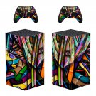 Digital Texture decal skin sticker for Xbox Series X console with controllers