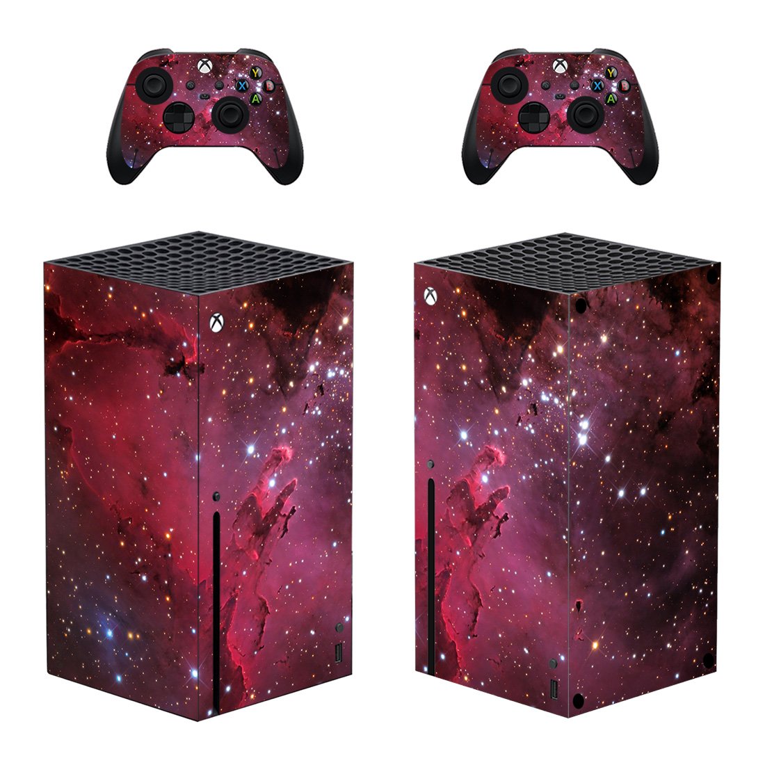 Sky Texture decal skin sticker for Xbox Series X console with controllers