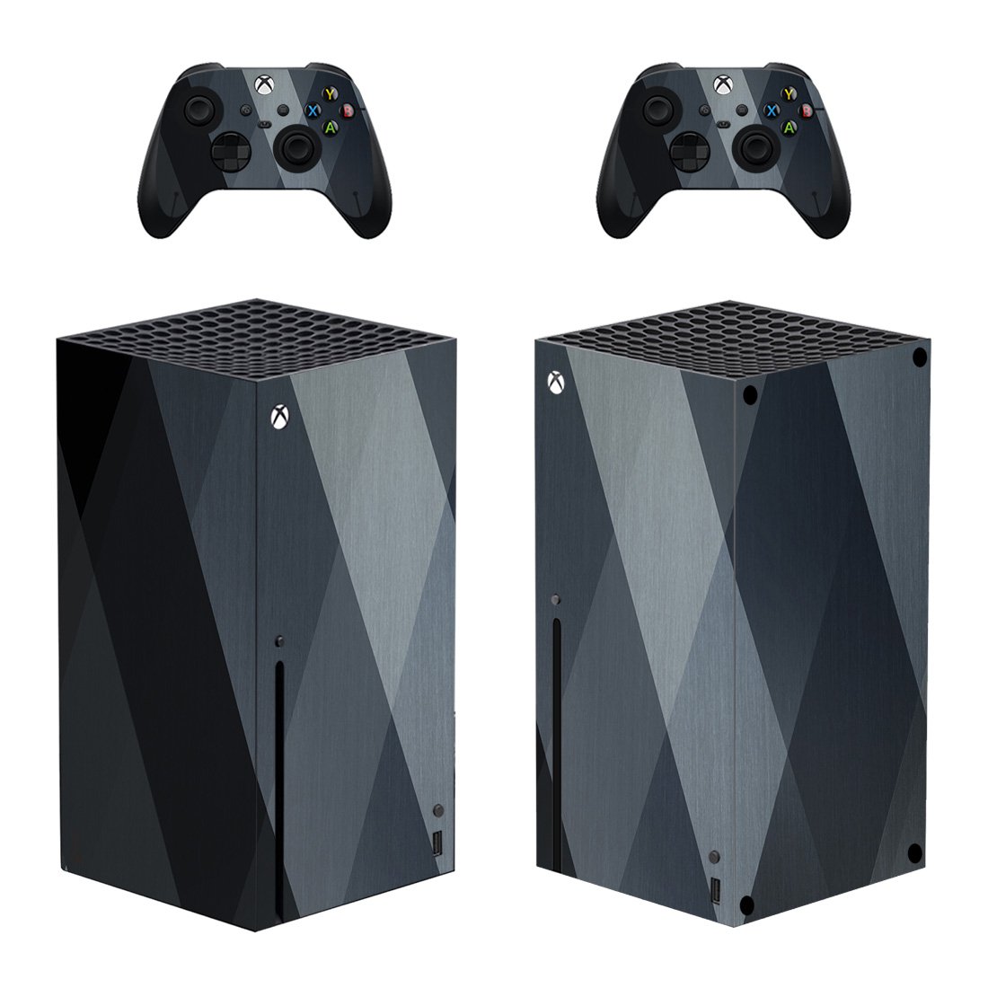 Digital Texture decal skin sticker for Xbox Series X console with controllers