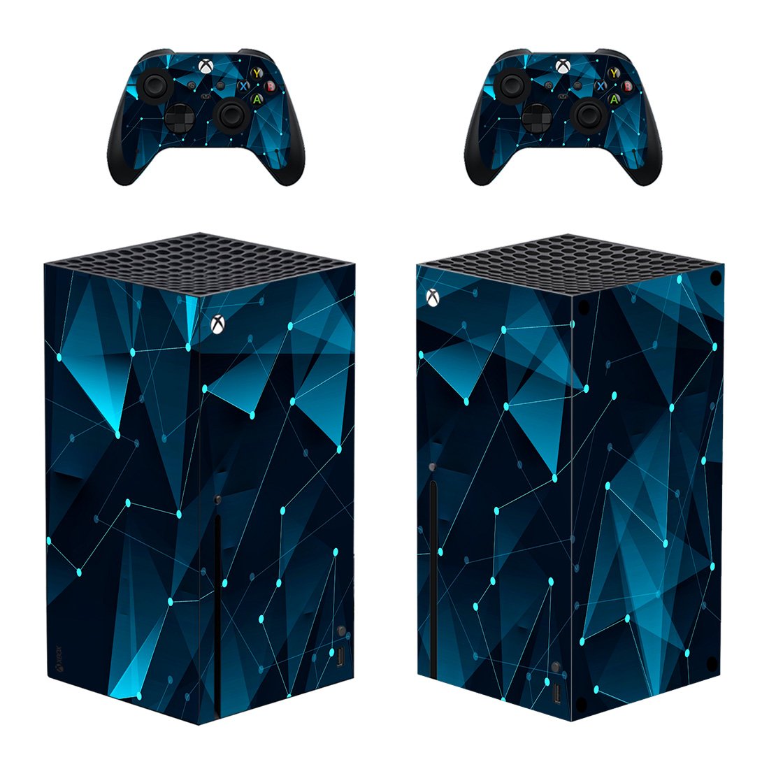 Digital Texture decal skin sticker for Xbox Series X console with controllers