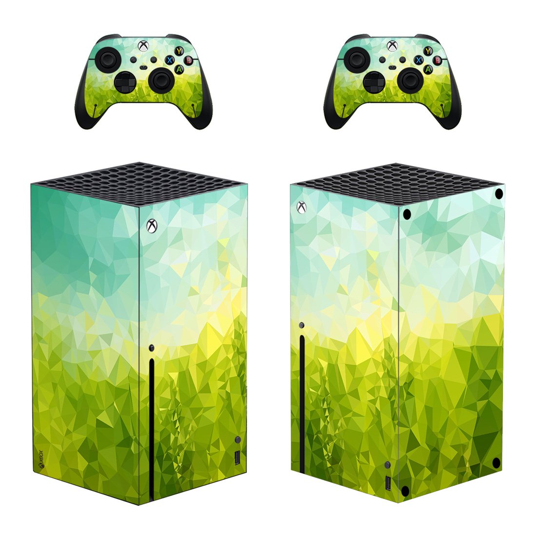 Digital Texture decal skin sticker for Xbox Series X console with controllers