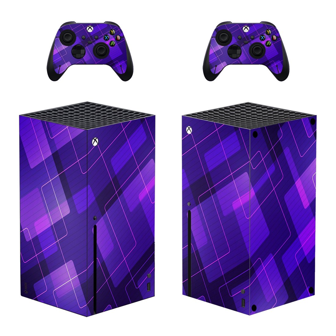 Digital Texture decal skin sticker for Xbox Series X console with controllers