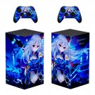Anime decal skin sticker for Xbox Series X console with controllers