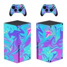 Digital Texture decal skin sticker for Xbox Series X console with controllers