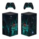 Diablo 4 decal skin sticker for Xbox Series X console with controllers