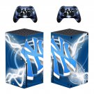 New York Yankees decal skin sticker for Xbox Series X console with controllers