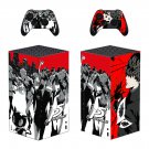 Persona 5 decal skin sticker for Xbox Series X console with controllers