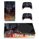 Resident Evil 3 decal skin sticker for Xbox Series S console with controllers