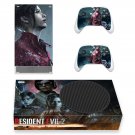 Resident Evil 2 decal skin sticker for Xbox Series S console with controllers