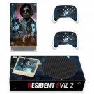 Resident Evil 2 decal skin sticker for Xbox Series S console with controllers